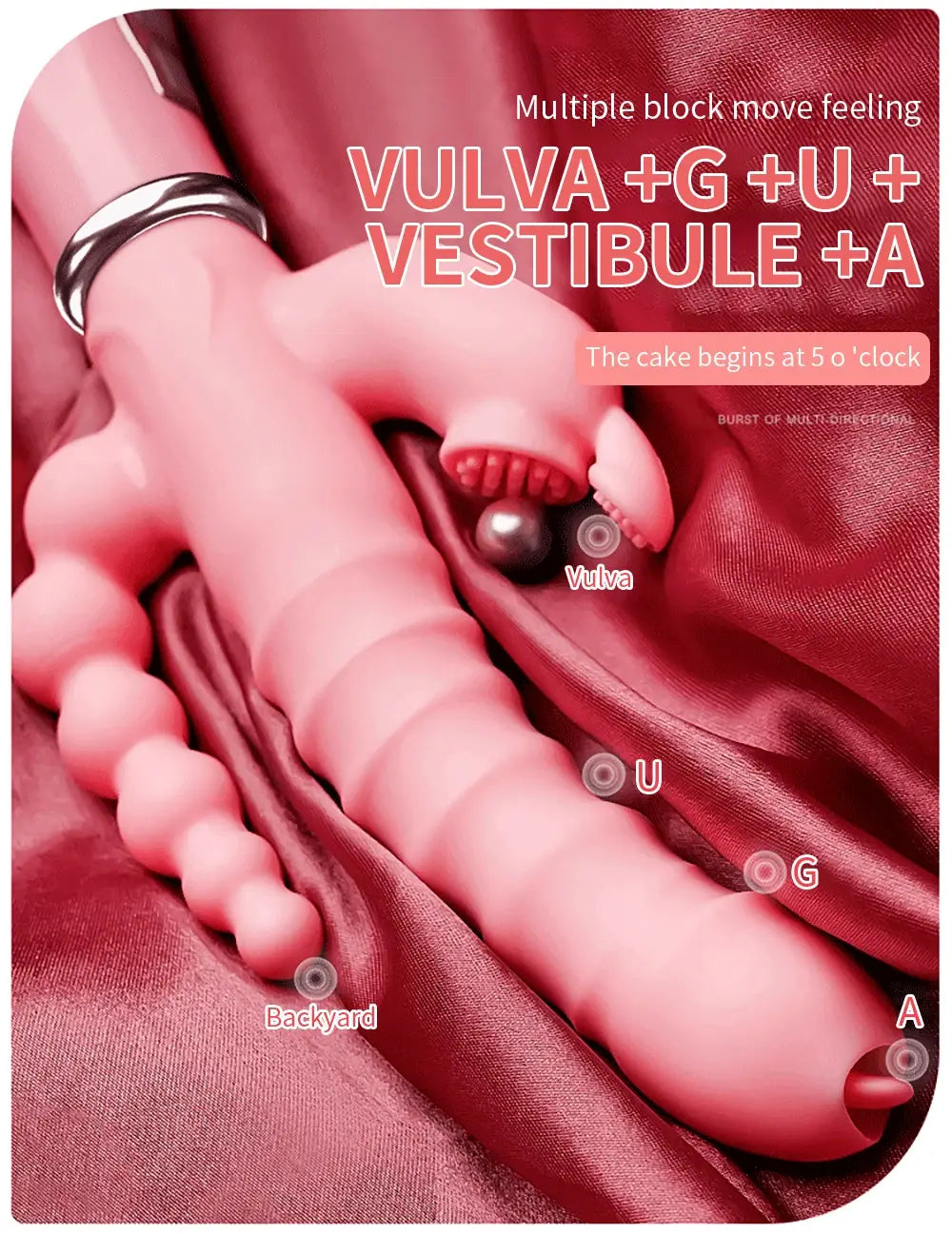 Rabbit G Spot Dildo Vibrator Clitoris Stimulator Penis Anal Double Penetration Tongue Licking Double Rod Sex Toy