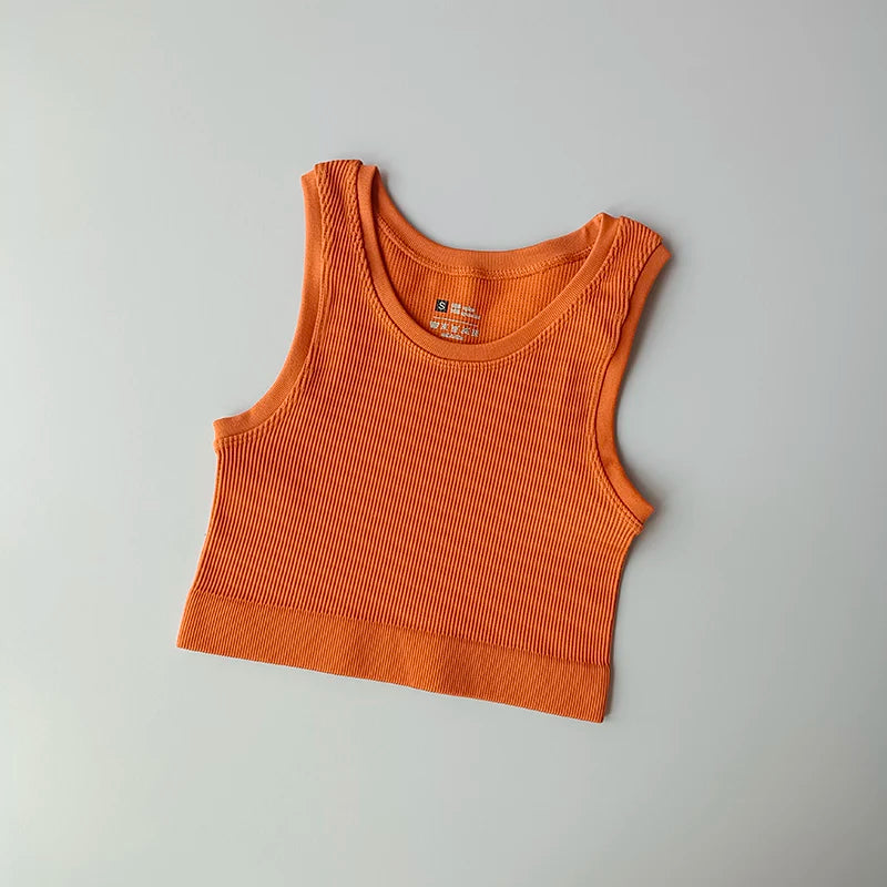 Ladies Seamless Yoga Vest Stylish Comfy