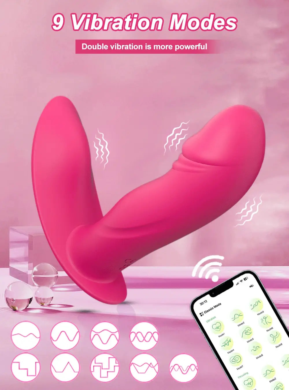 APP Control Wearable Dildo Vibrator for Women Clitoris Stimulator G-Spot Massager Female Anal Butt Plug Vibrating Adult