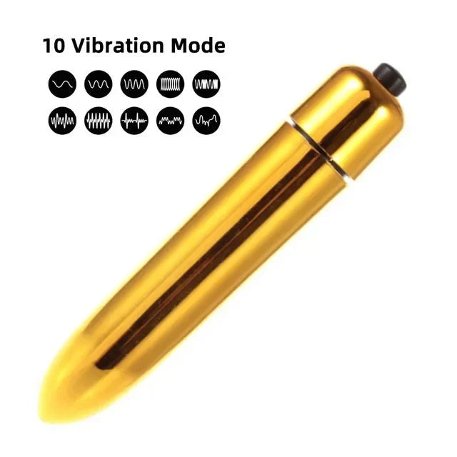 10-Speed Mini Bullet Vibrator G-Spot and Clitoral Stimulator