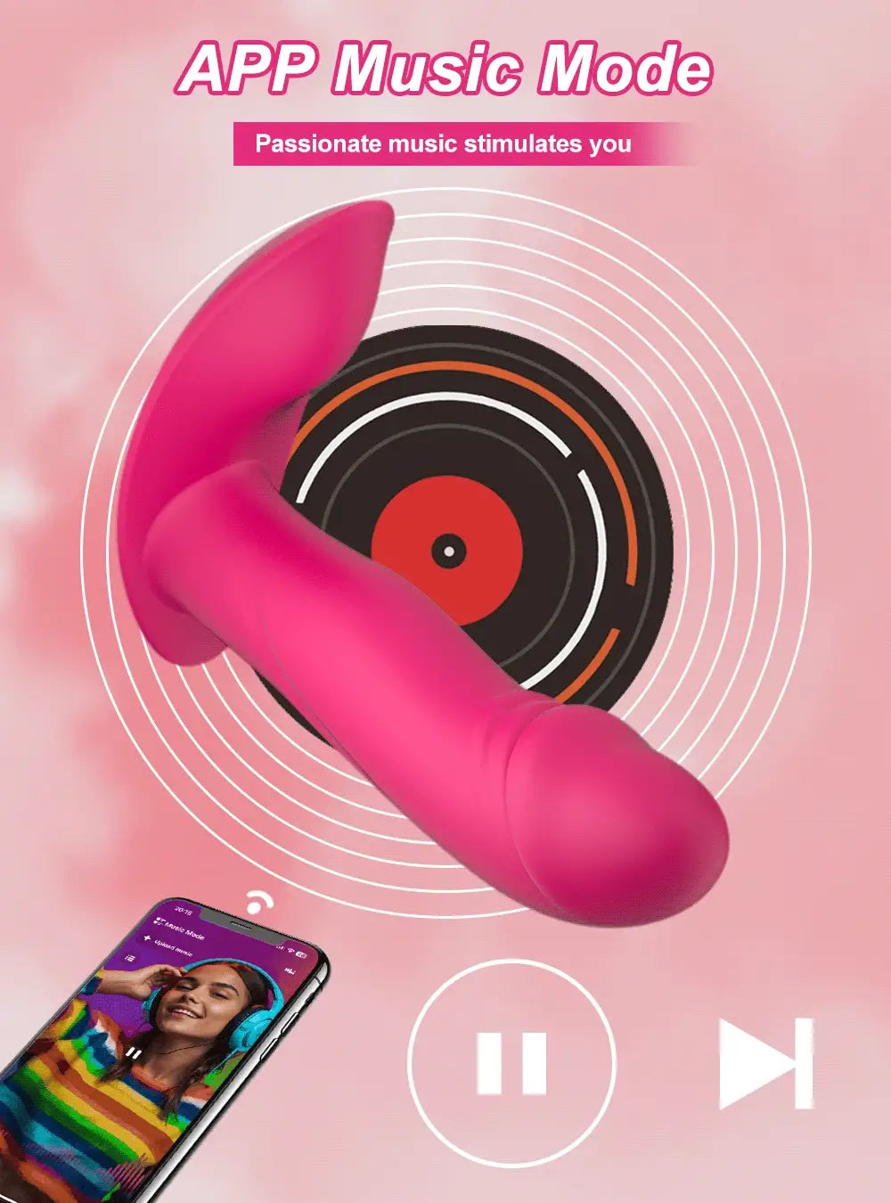 APP Control Wearable Dildo Vibrator for Women Clitoris Stimulator G-Spot Massager Female Anal Butt Plug Vibrating Adult