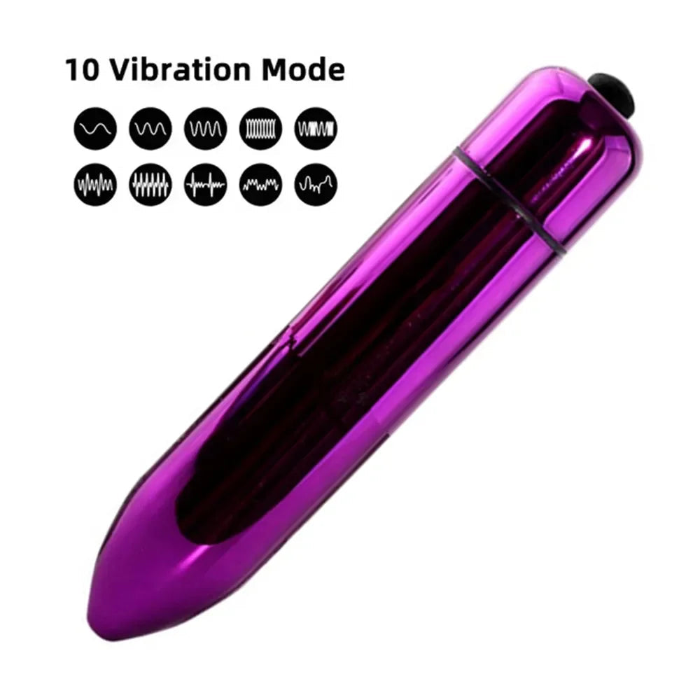 10-Speed Mini Bullet Vibrator G-Spot and Clitoral Stimulator