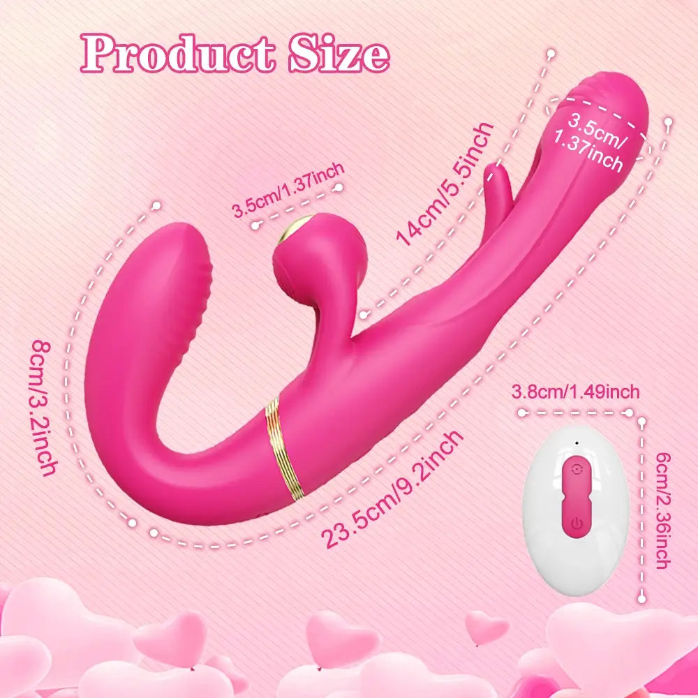 Strapless Strap On G Spot Dildo Vibrator Double-Ended Vibrating Flapping Vibrators Adult Sex Toys for Women Lesbians