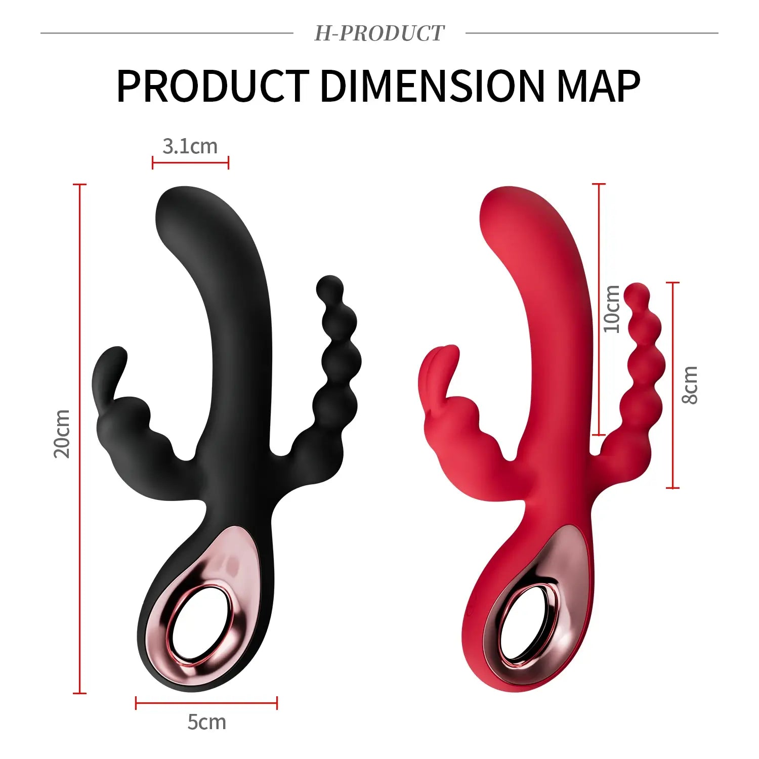 3 In 1 Dildo Rabbit Vibrator for Women G-Spot Orgasm Masturbator Anal Plug Clitoris Stimulator Female Masturbation Sex