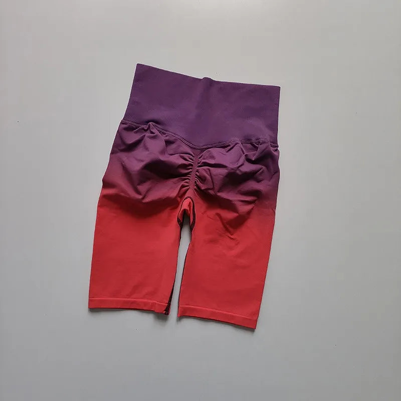 Ladies High Waist Running Yoga Shorts