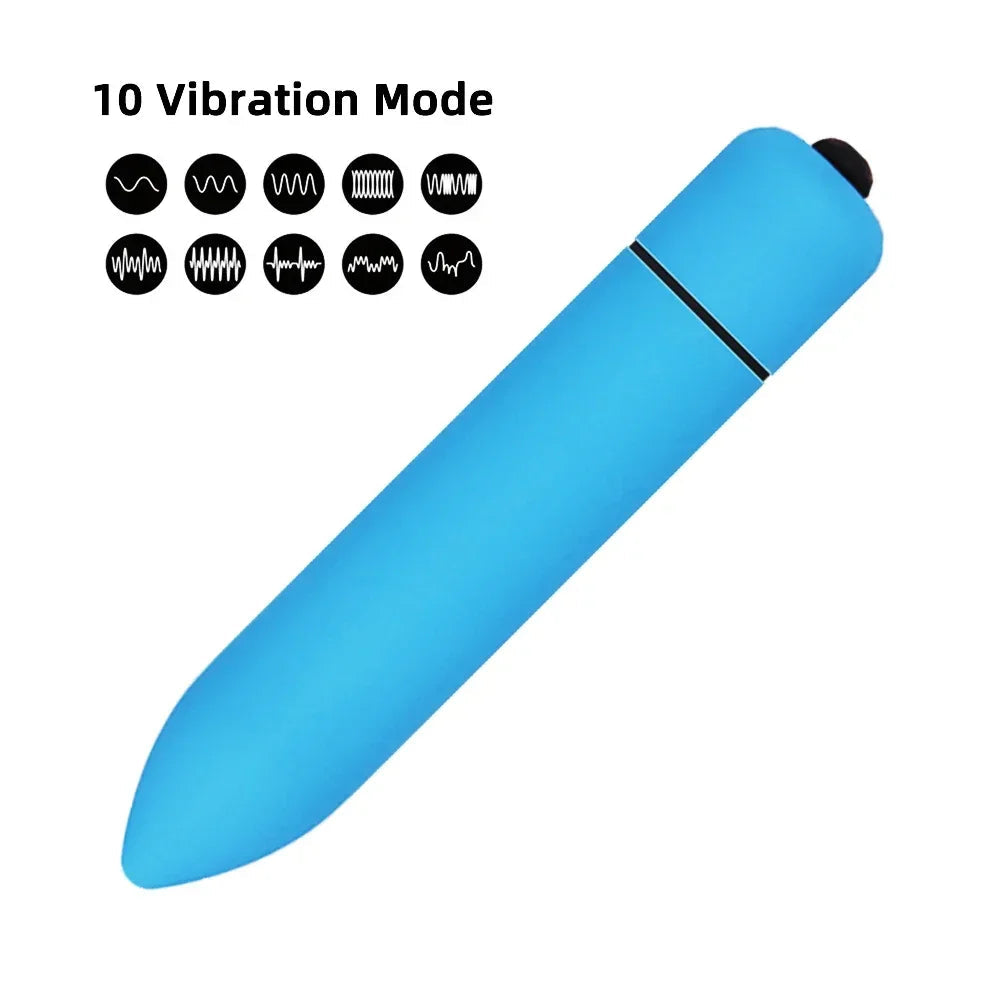 10-Speed Mini Bullet Vibrator G-Spot and Clitoral Stimulator
