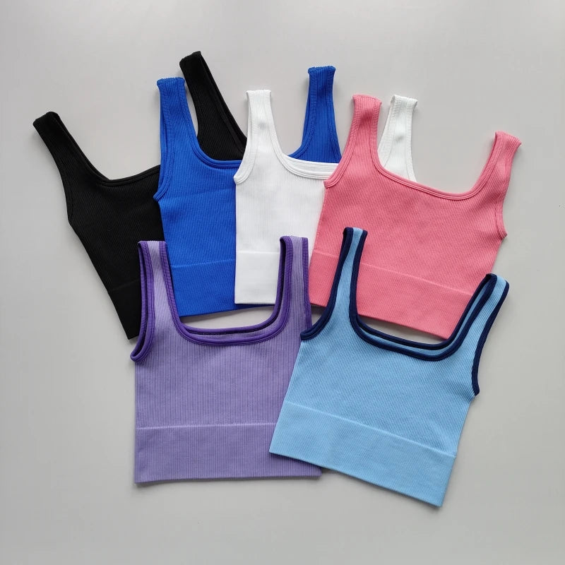 Ladies Seamless Yoga Vest Stylish Comfy