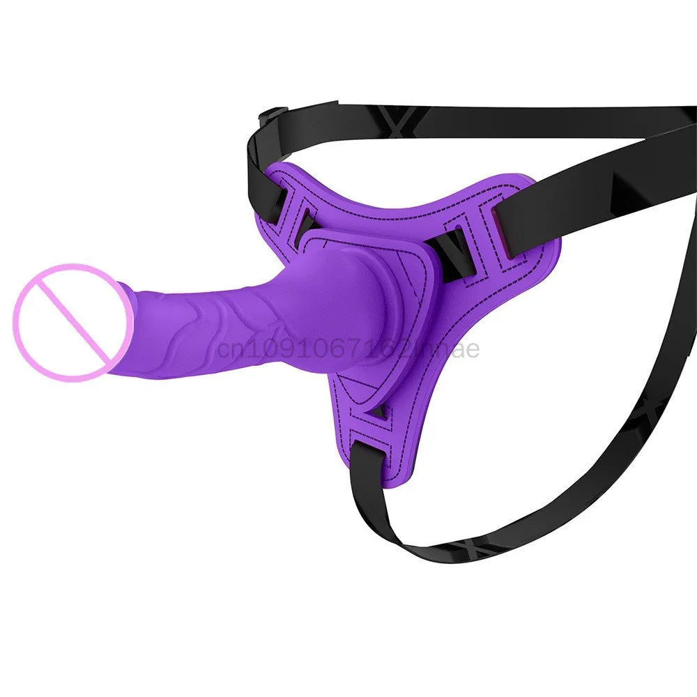 Women's Leather Wearable Strapon G-Spot Stimulator