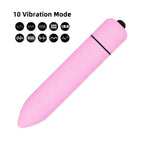10-Speed Mini Bullet Vibrator G-Spot and Clitoral Stimulator