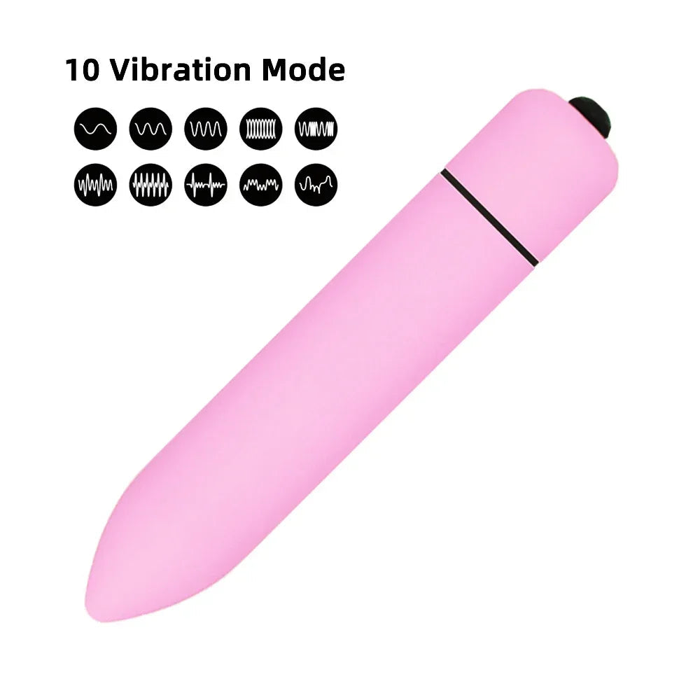 10-Speed Mini Bullet Vibrator G-Spot and Clitoral Stimulator