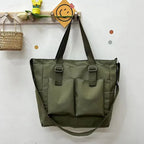 Large Capacity Shopper Handbag With Multiple Pockets