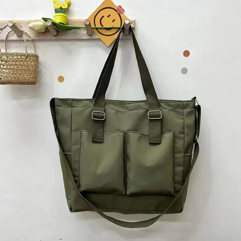 Large Capacity Shopper Handbag With Multiple Pockets