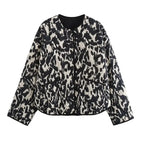 Women's Casual Zebra Print Jacket Loose Oversize Coat