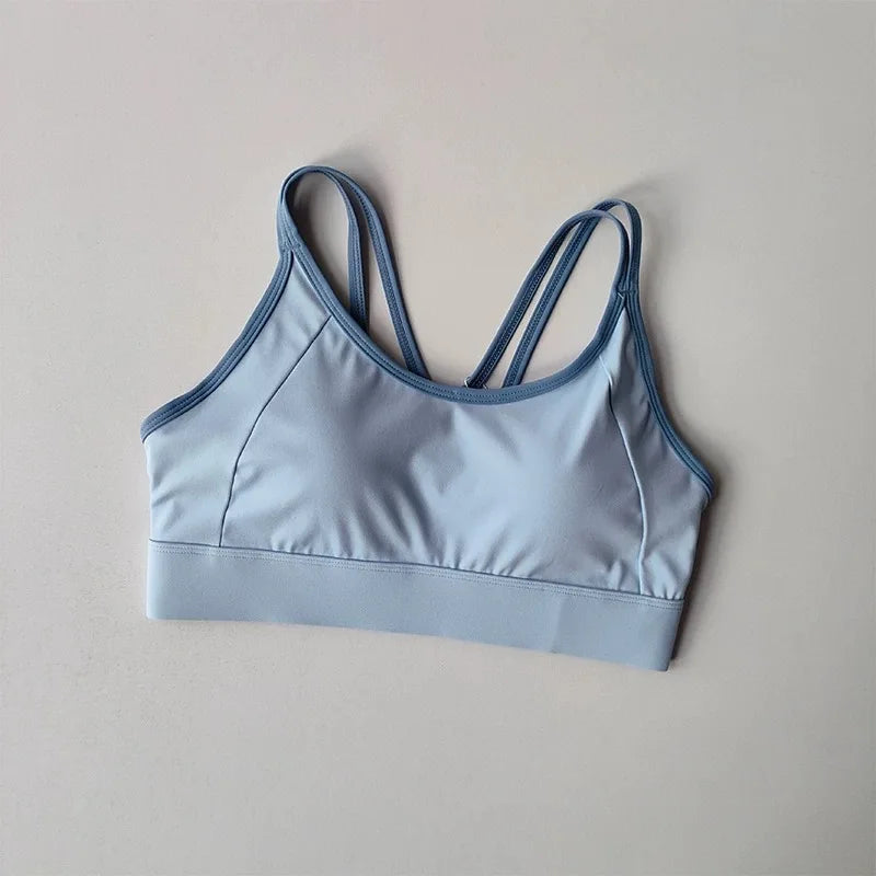 Women’s Color‑Block Shockproof Sports Bra