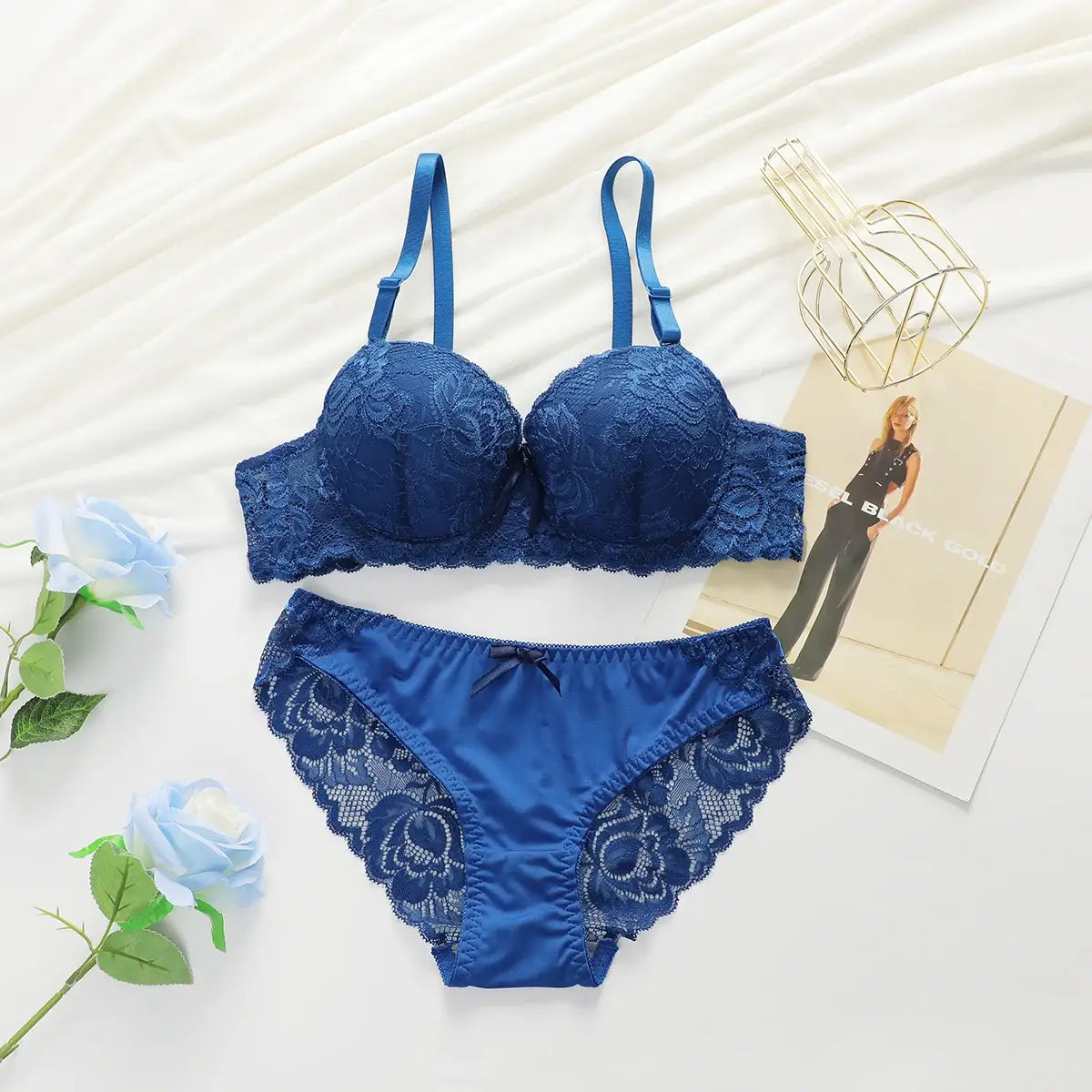 2-piece Sexy Multi-color Lingerie Set For Women’s Gathering Push Up Underwear For Women’s Flower Underwear Set A2155