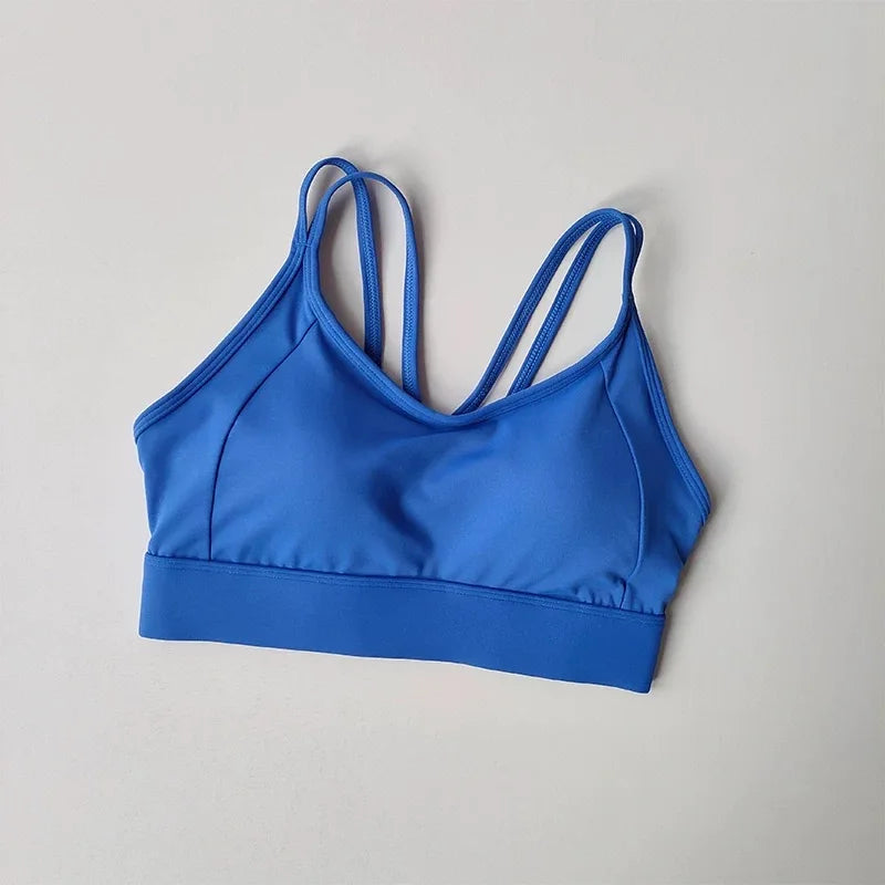 Women’s Color‑Block Shockproof Sports Bra
