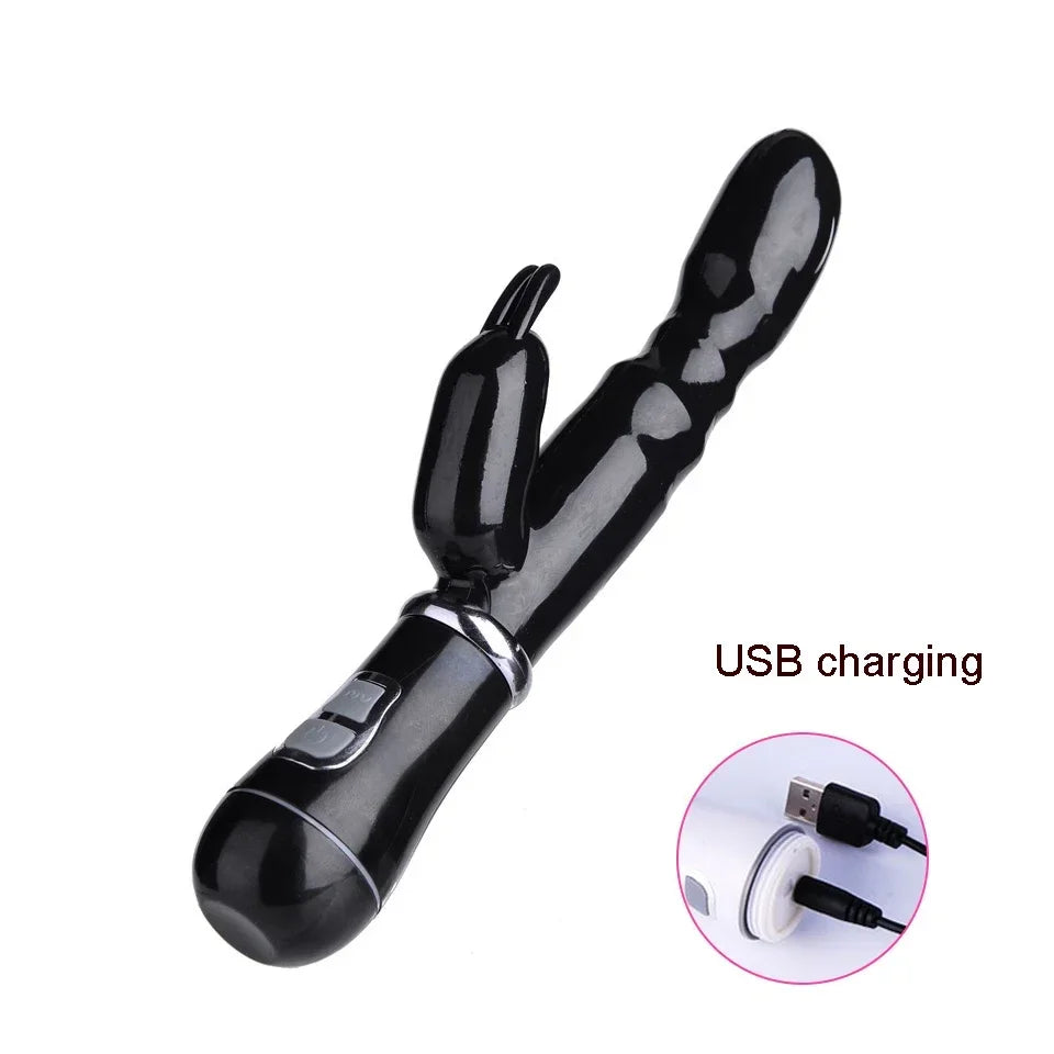 12-Speed Rabbit Vibrator G-Spot and Clitoral Stimulator for Women