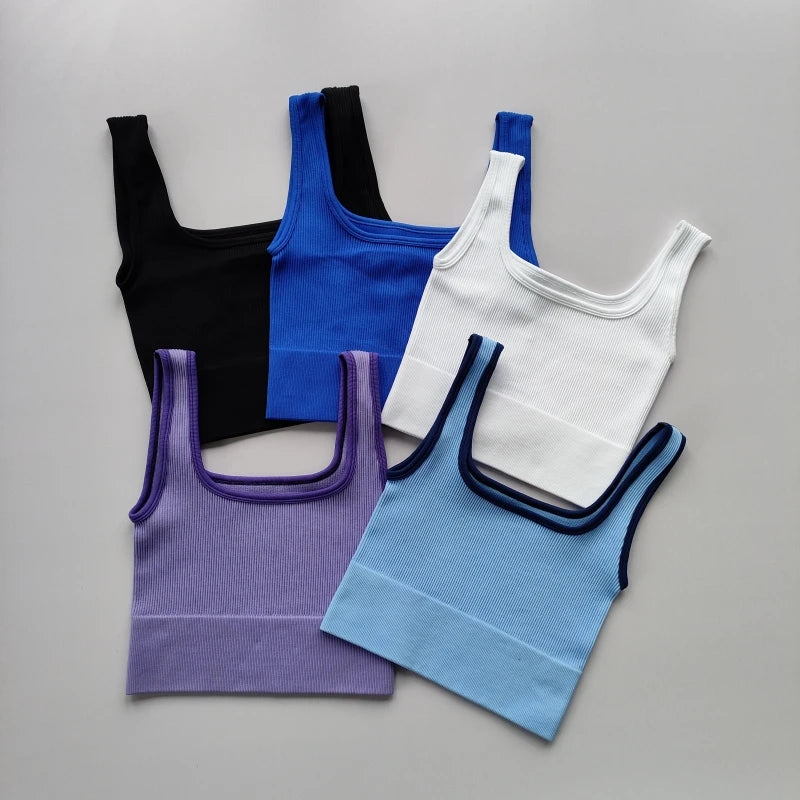 Ladies Seamless Yoga Vest Stylish Comfy