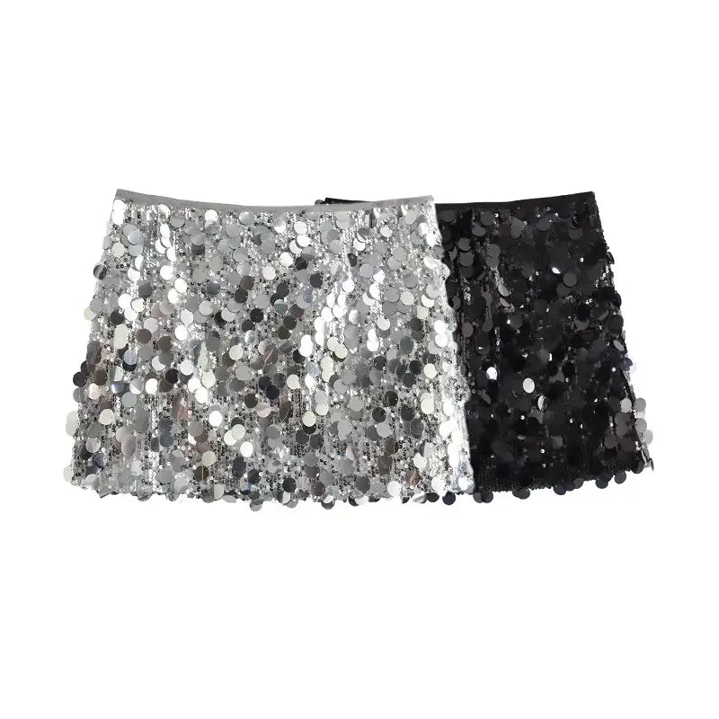 Women's Sexy Sequined Mini Skirt Casual Party Skirt