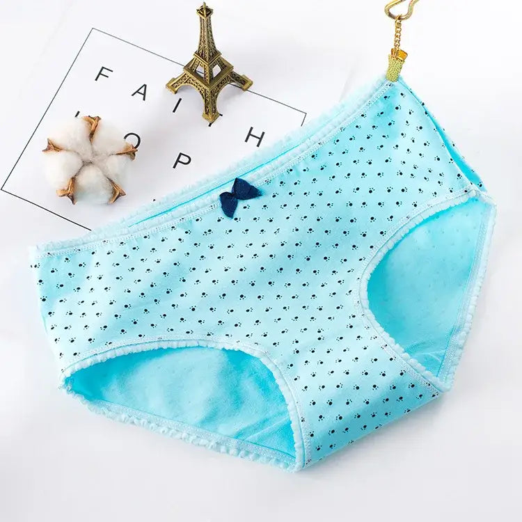5Pcs Cotton Underwear Women’s Panties Plus Size Briefs Girls Calcinha Sexy Lingerie Ladies Panty Print Cartoon Female