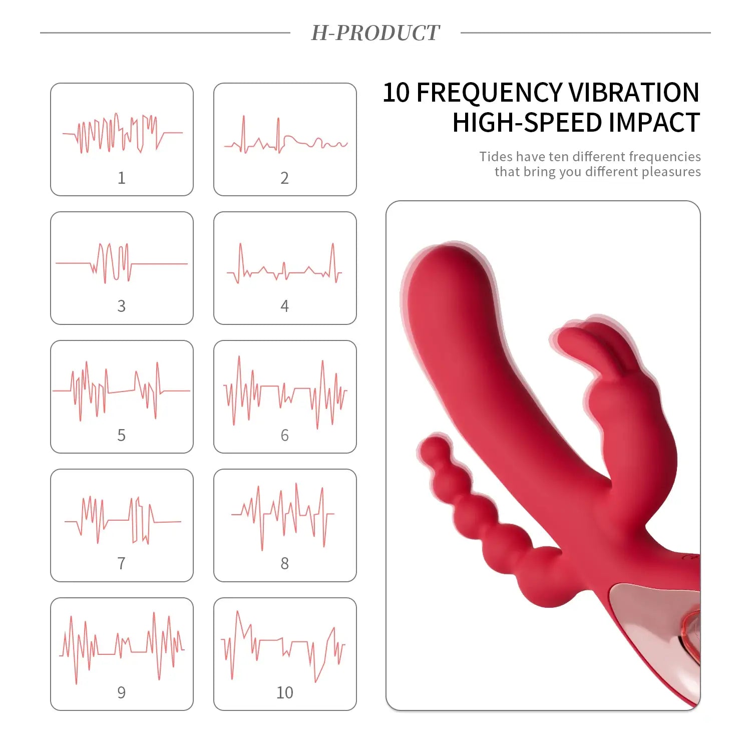 3 In 1 Dildo Rabbit Vibrator for Women G-Spot Orgasm Masturbator Anal Plug Clitoris Stimulator Female Masturbation Sex