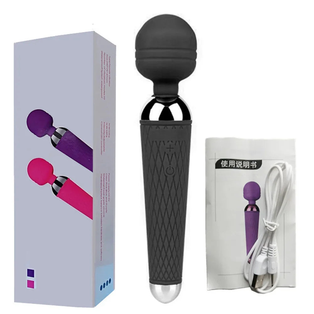 20-Speed AV Wand Vibrator Clitoral and G-Spot Stimulator