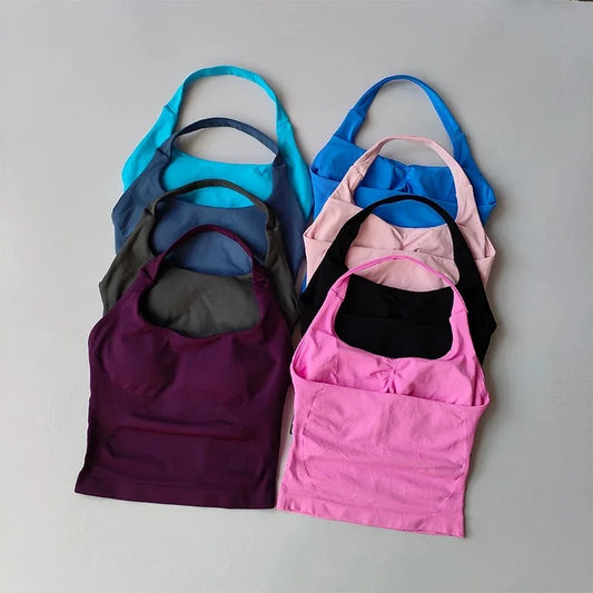 Women’s Prada‑Inspired Yoga Vest Sports Bra