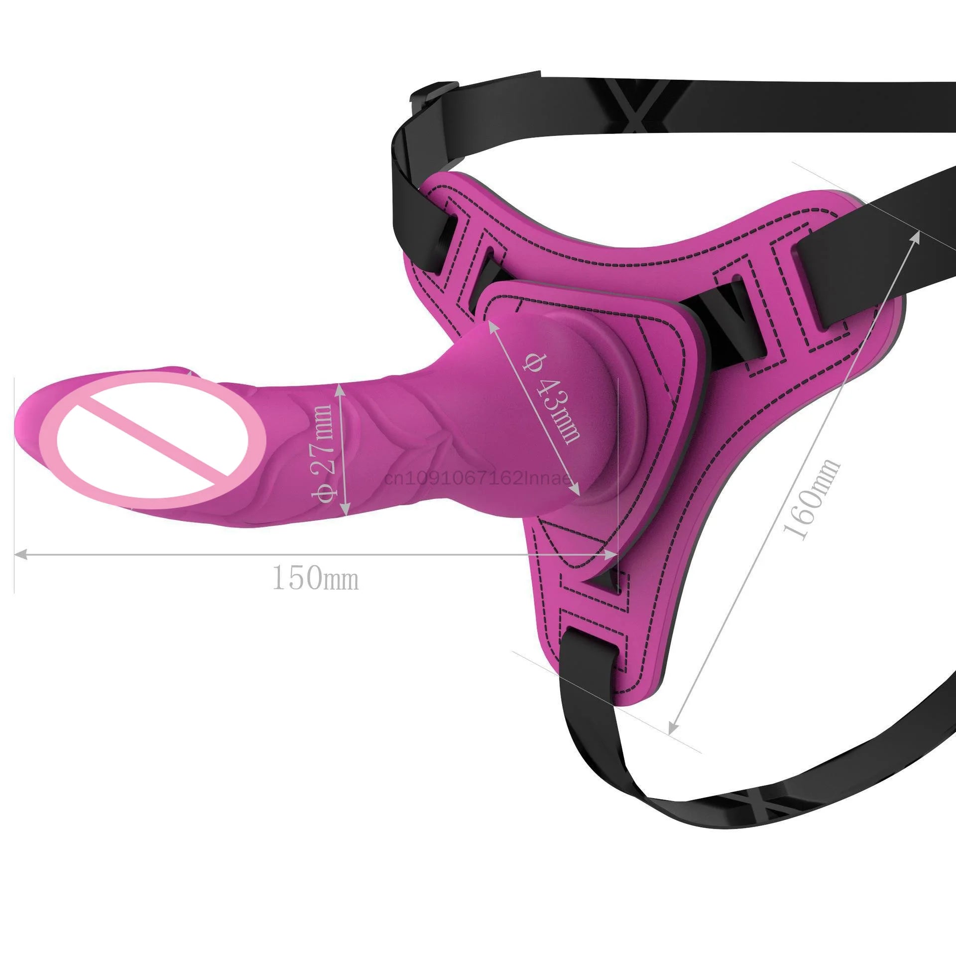 Women's Leather Wearable Strapon G-Spot Stimulator