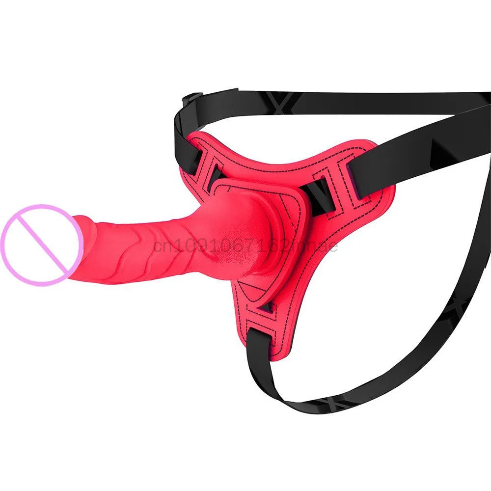 Women's Leather Wearable Strapon G-Spot Stimulator
