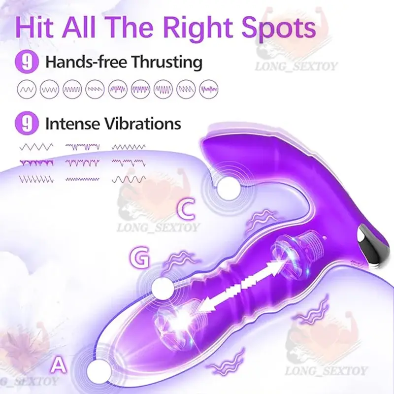 App Telescopic Vibrator Remote Control Wearable Vibrating Panties Thrust Dildo Adult Sex Machine Toys For Women