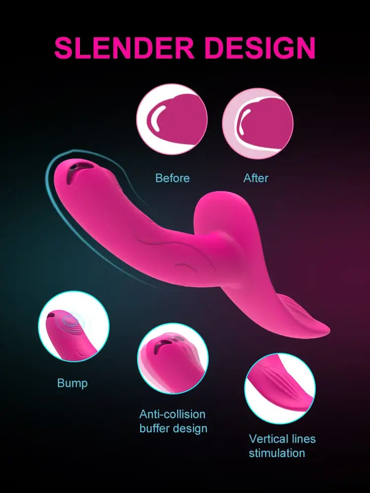 7 Speeds Wearable Double Vibrators For Women Lesbian Couples USB Rechargeable Strapless Strap on Dildo Female Adults