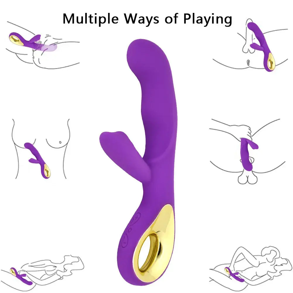 3 In 1 Dildo Rabbit Vibrator for Women G-Spot Orgasm Masturbator Anal Plug Clitoris Stimulator Female Masturbation Sex