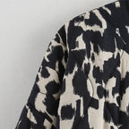 Women's Casual Zebra Print Jacket Loose Oversize Coat