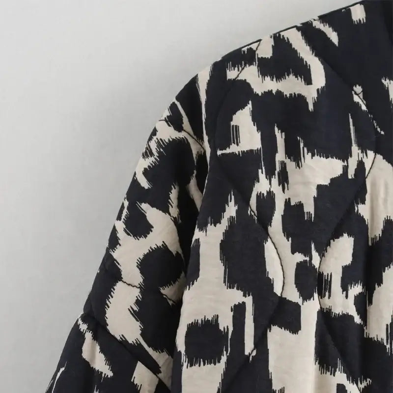 Women's Casual Zebra Print Jacket Loose Oversize Coat