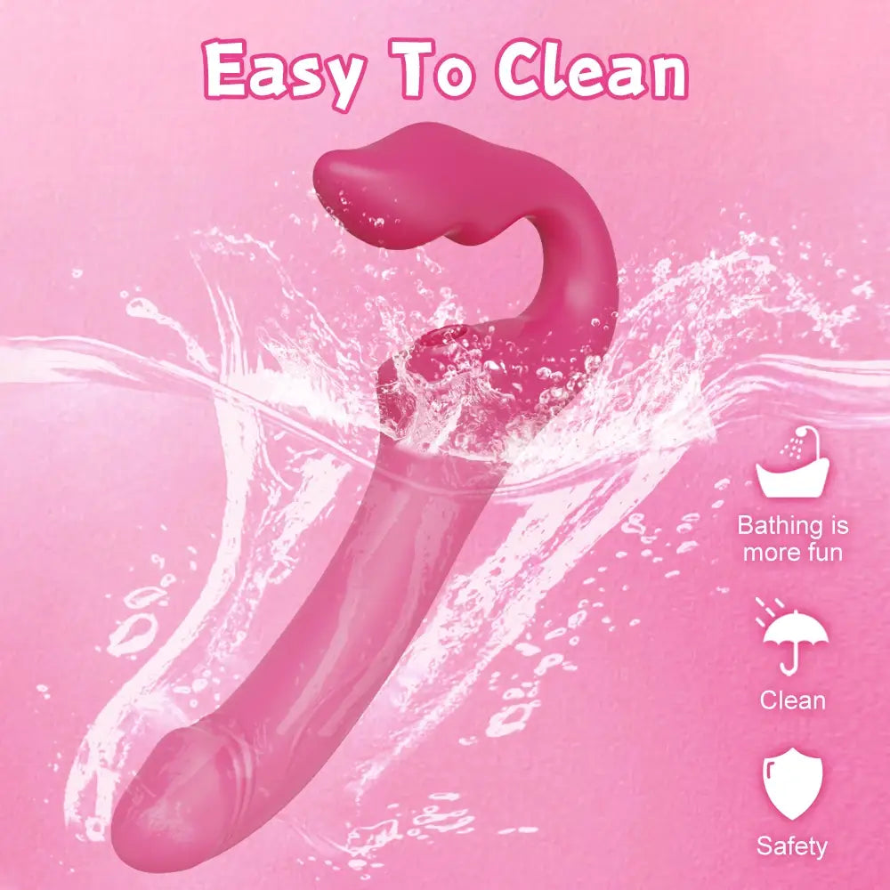Strapless Strap On G Spot Dildo Vibrator Double-Ended Vibrating Flapping Vibrators Adult Sex Toys for Women Lesbians