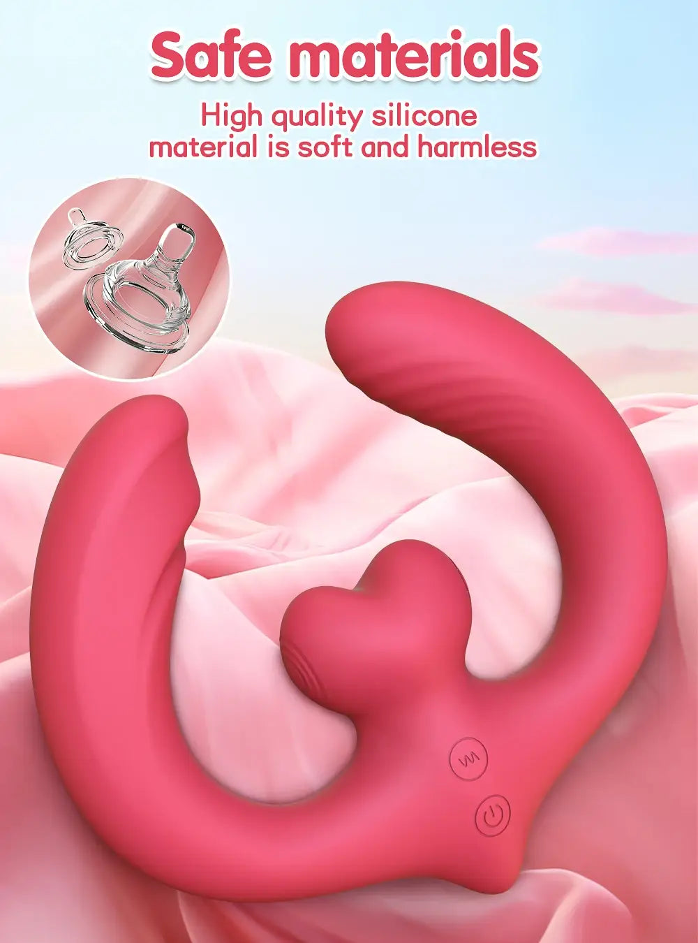 G-Spot Double-Ended Sex Toys Dildo Vibrator for Women Lesbian Couples 7 Vibration Vibrators Strapless Strap-on Adults