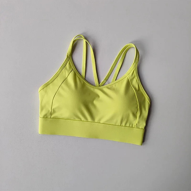 Women’s Color‑Block Shockproof Sports Bra