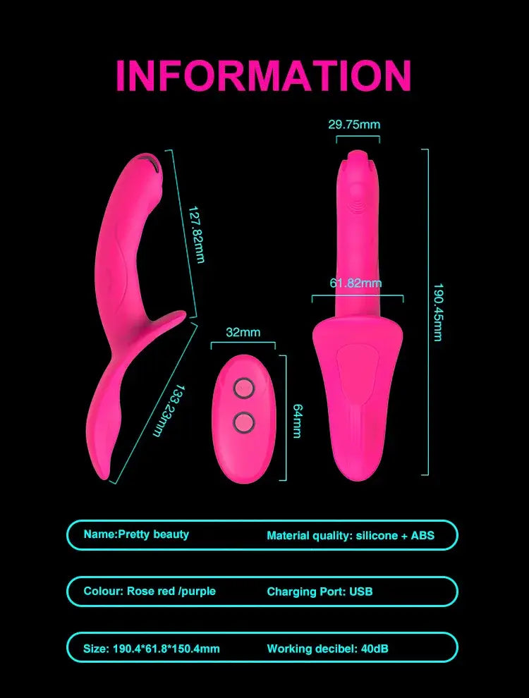 7 Speeds Wearable Double Vibrators For Women Lesbian Couples USB Rechargeable Strapless Strap on Dildo Female Adults