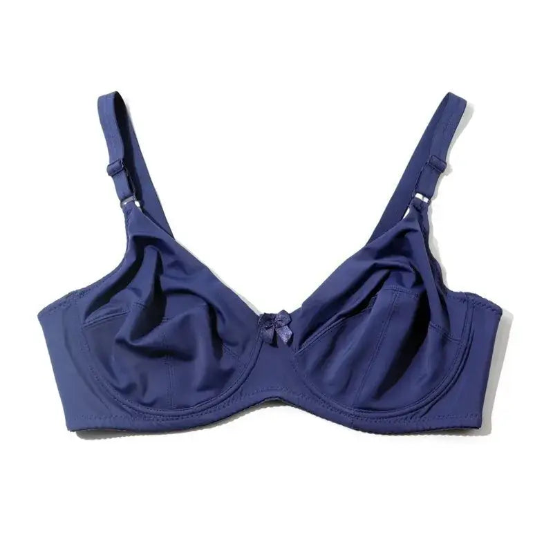 Pure Color Plain Large Size Bra with wire for women non-padded bralette for big breast C D E F cup bras