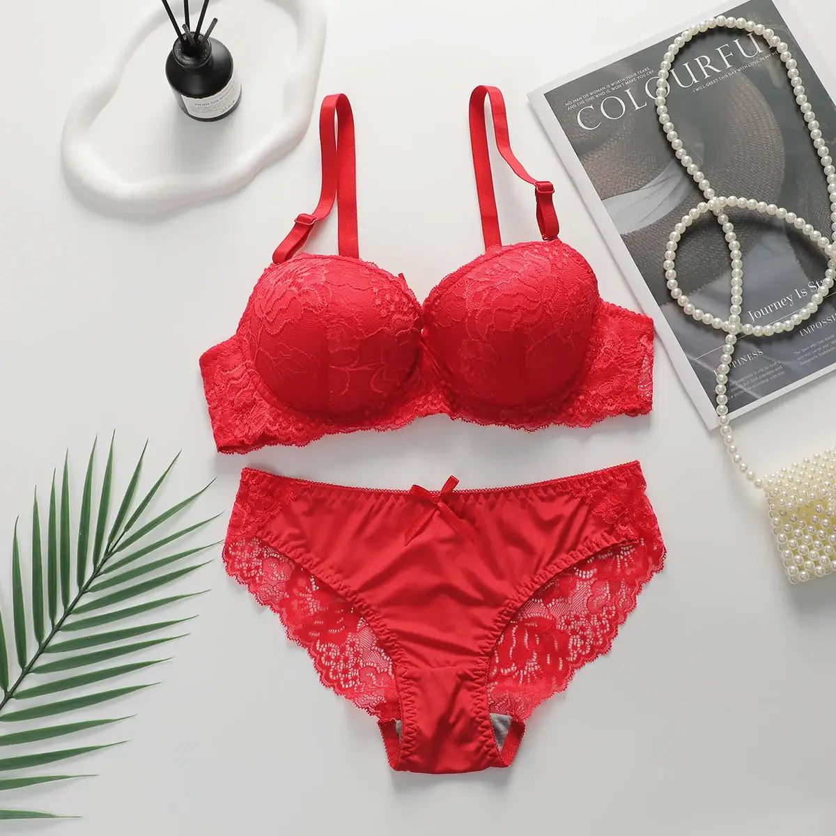 2-piece Sexy Multi-color Lingerie Set For Women’s Gathering Push Up Underwear For Women’s Flower Underwear Set A2155