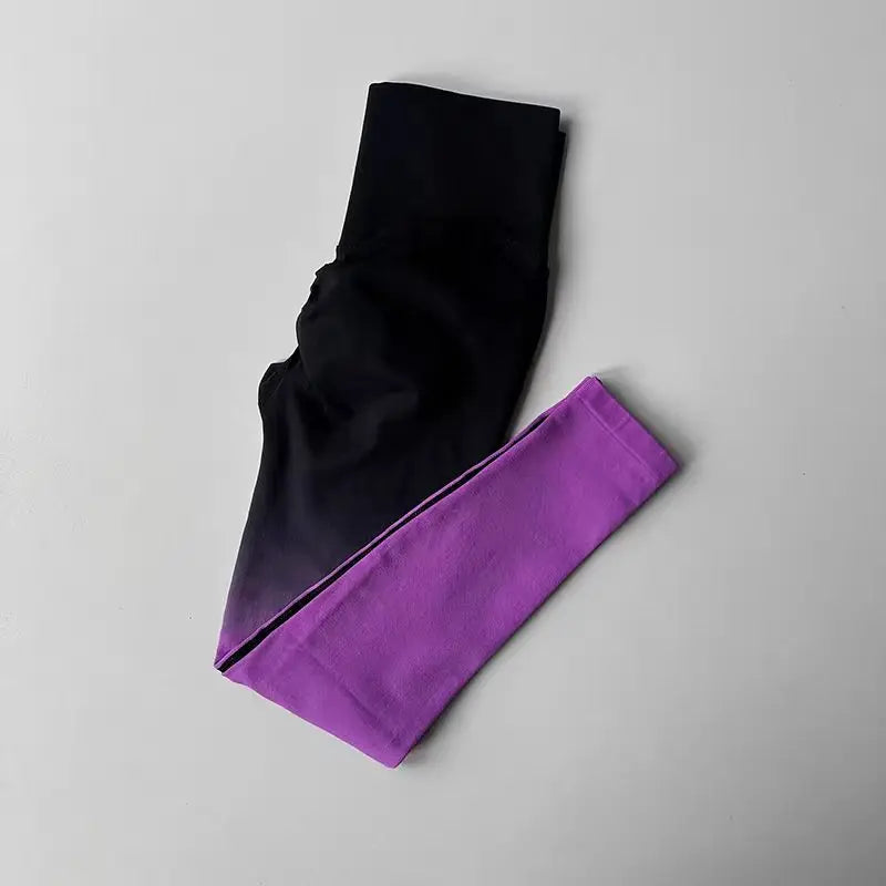 High Waist Gradient Running Leggings