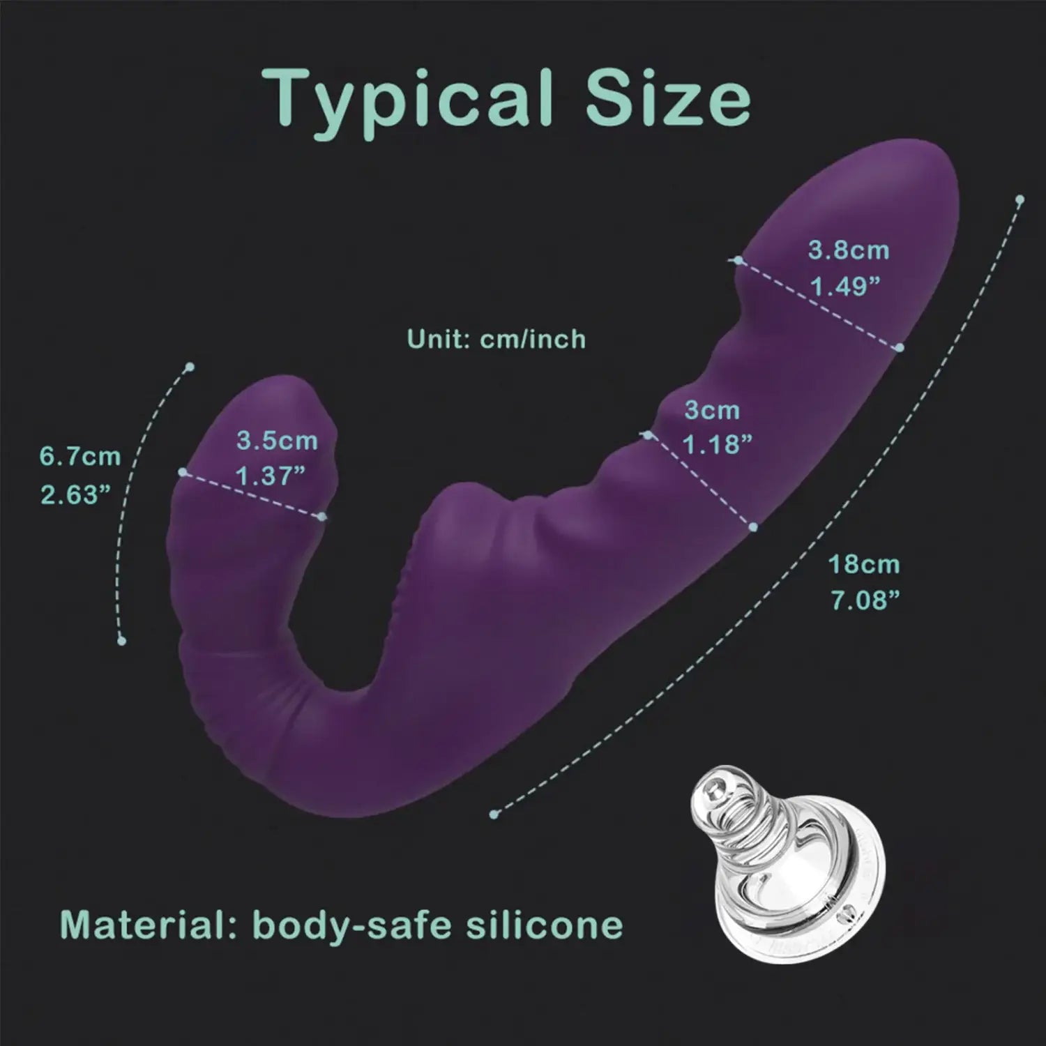 Strapless Strap-on Dildo Vibrator with Remote Control for Women Lesbian Couples G-Spot Double-Ended Adult Sex Toys