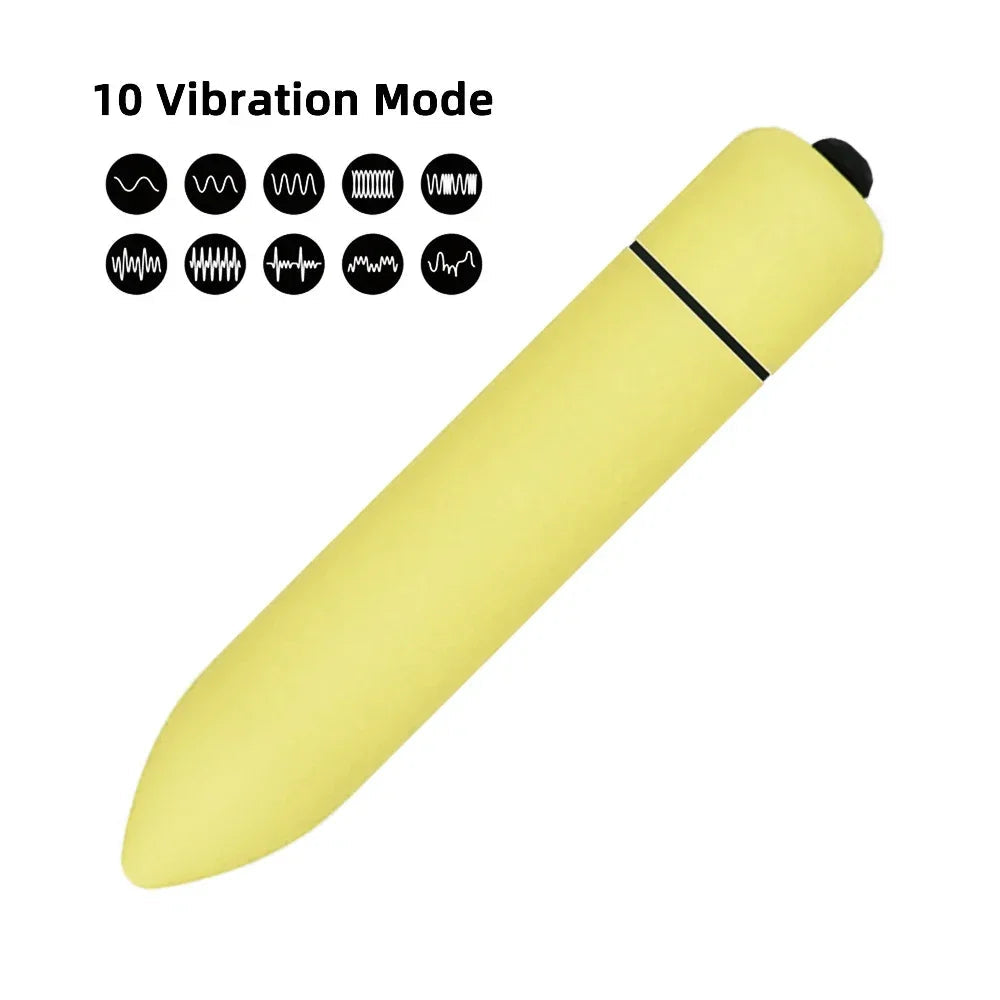10-Speed Mini Bullet Vibrator G-Spot and Clitoral Stimulator