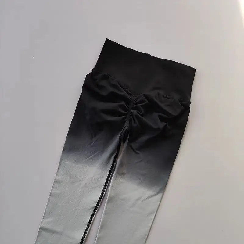 High Waist Gradient Running Leggings
