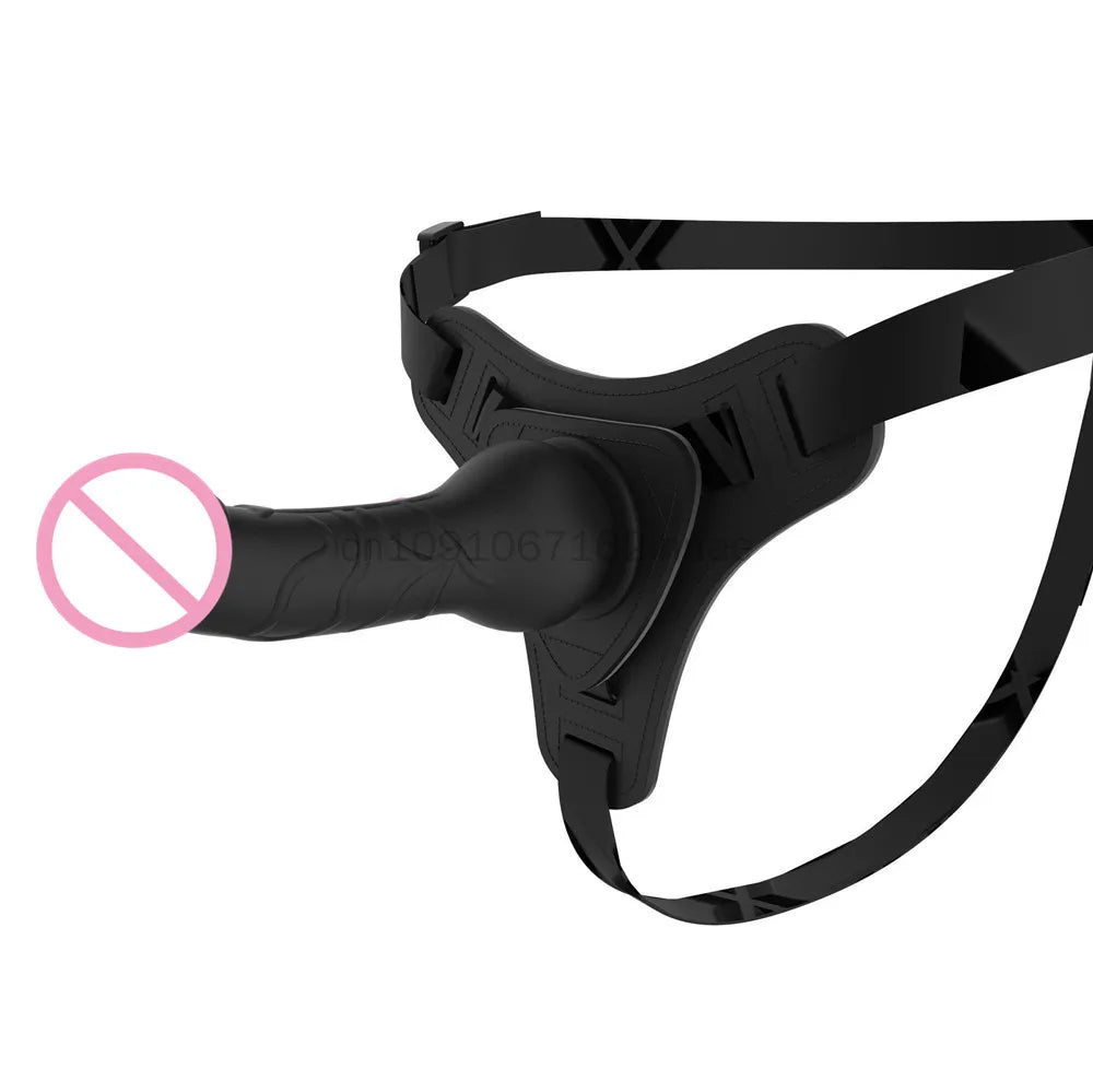 Women's Leather Wearable Strapon G-Spot Stimulator