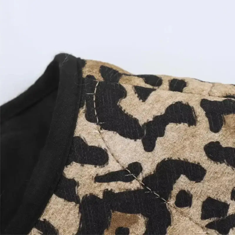 Women's Elegant Leopard Print Jacket Casual Long Sleeve Coat