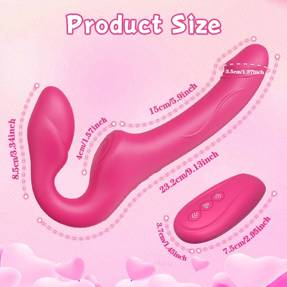 Strapless Strap On G Spot Dildo Vibrator Double-Ended Vibrating Flapping Vibrators Adult Sex Toys for Women Lesbians