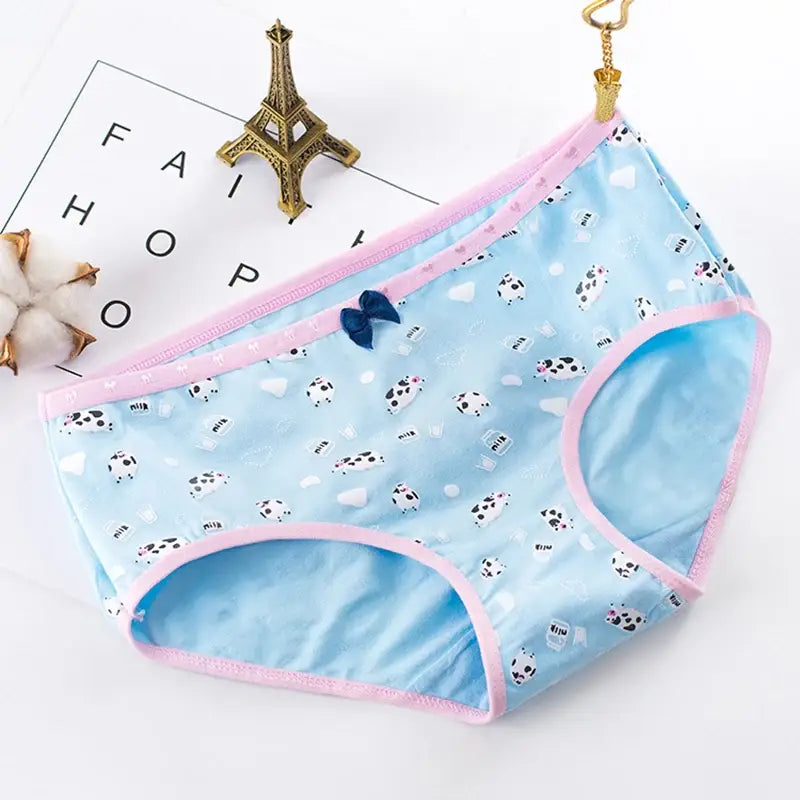 5Pcs Cotton Underwear Women’s Panties Plus Size Briefs Girls Calcinha Sexy Lingerie Ladies Panty Print Cartoon Female