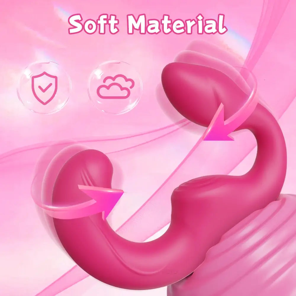 Strapless Strap On G Spot Dildo Vibrator Double-Ended Vibrating Flapping Vibrators Adult Sex Toys for Women Lesbians