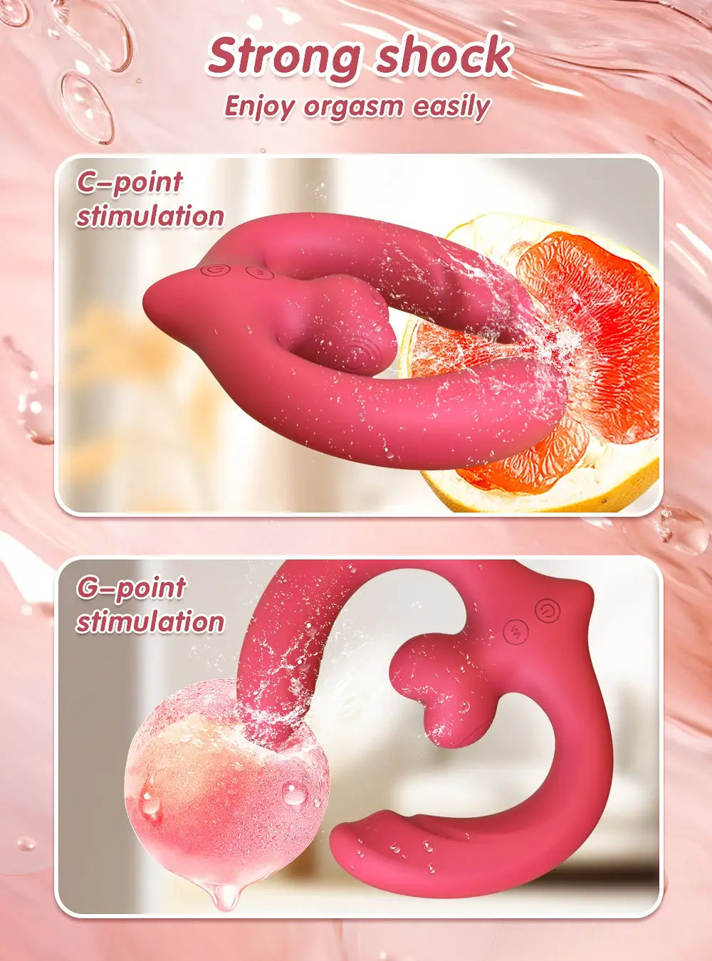 G-Spot Double-Ended Sex Toys Dildo Vibrator for Women Lesbian Couples 7 Vibration Vibrators Strapless Strap-on Adults